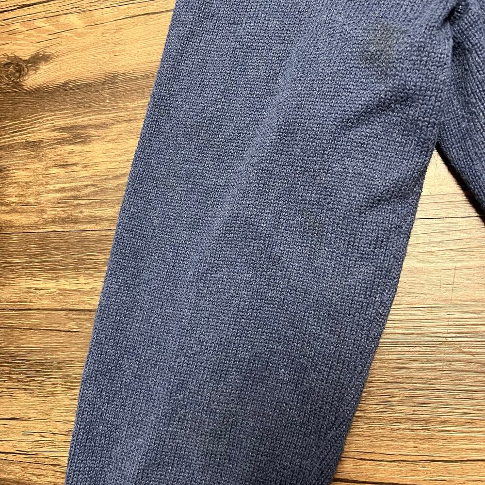 Polo Ralph Lauren Cotton Quarter Zip Sweater XXL Blue Pony Mock Neck Old Money - Picture 9 of 13
